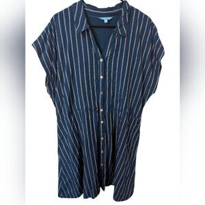 Draper James ,Navy Shirt Dress with White Accents ,Size Xxl